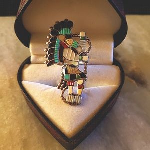 Zuni Inlay Chief/Dancer Ring